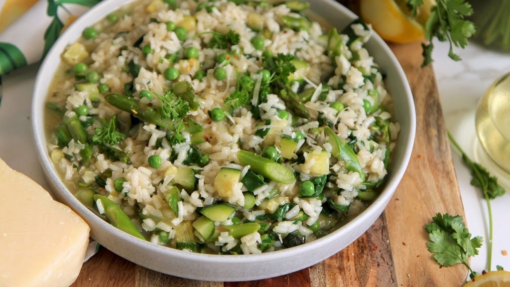 Vegan Easter Spring Vegetable Risotto Recipe