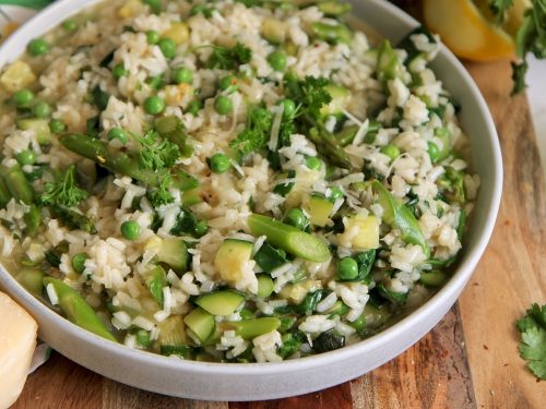 Vegan Easter Spring Vegetable Risotto Recipe