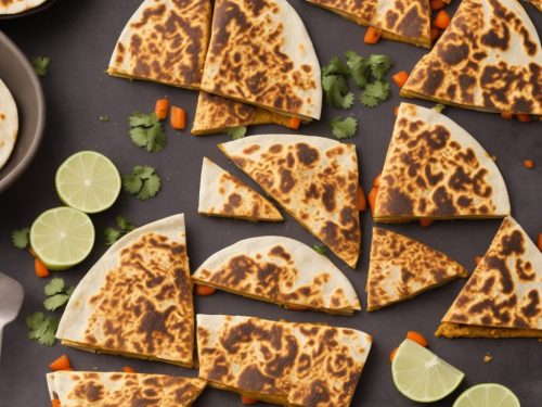 Vegan Halloween Jack-O'-Lantern Quesadillas