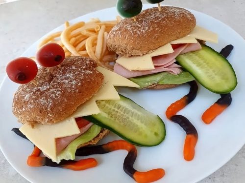 Vegan Halloween Monster Sandwiches