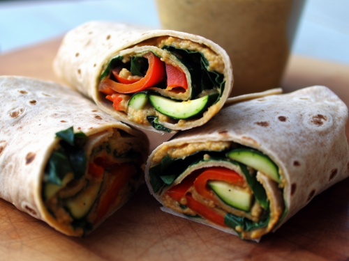 Vegan Hummus and Vegetable Wrap Recipe