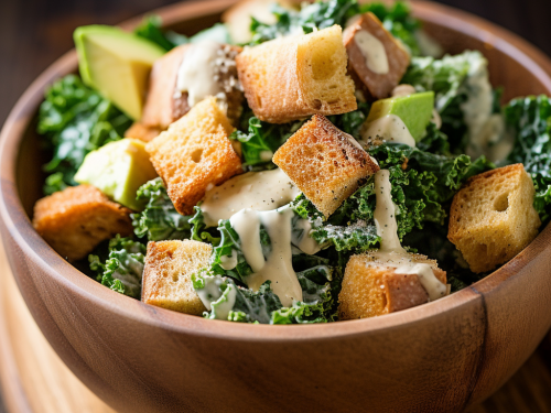 Vegan Kale Caesar Salad Recipe