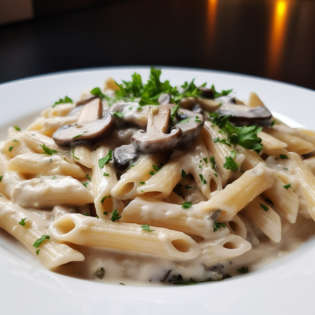 Vegan Mushroom Alfredo Pasta Recipe