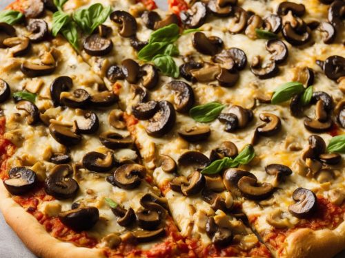 Vegan Roasted Garlic and Mushroom Pizza