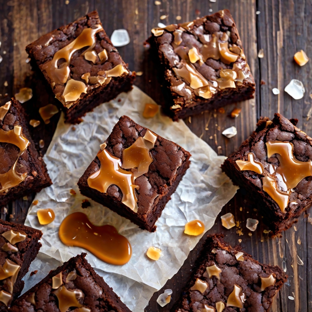 Vegan Salted Caramel Brownies