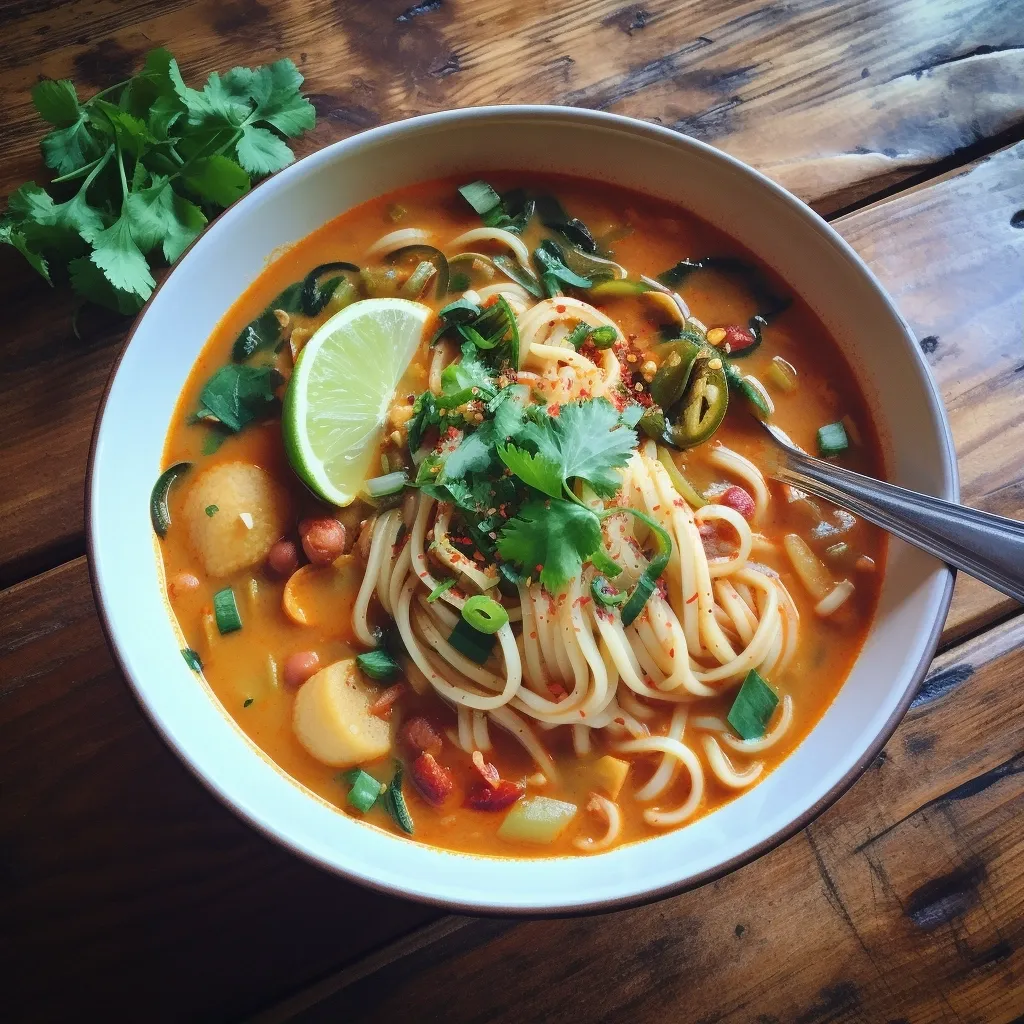 Vegan Spicy Thai Noodle Soup