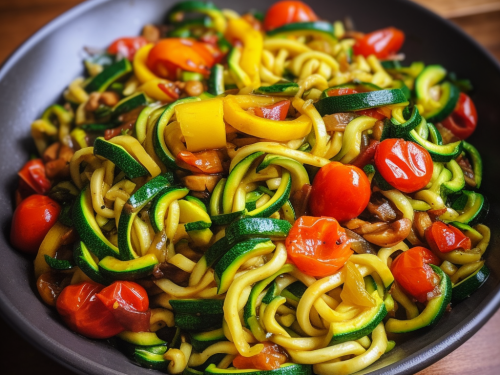 Vegan Zucchini Noodle Stir-Fry