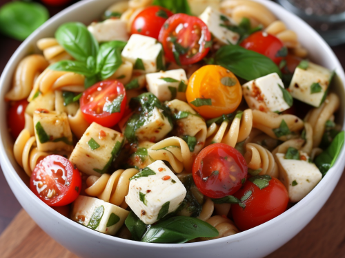 Vegetarian Caprese Pasta Salad Recipe