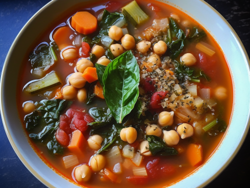 Vegetarian Chickpea and Vegetable Soup Recipe