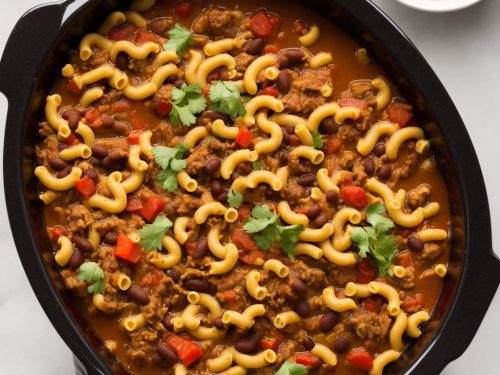 Vegetarian Crockpot Chili Mac Recipe