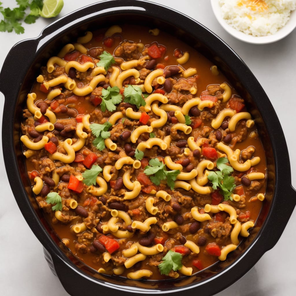 Vegetarian Crockpot Chili Mac Recipe