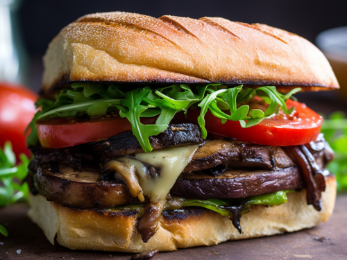 Vegetarian Grilled Portobello Burger Recipe