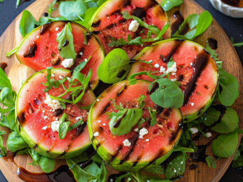 Vegetarian Grilled Watermelon Salad Recipe