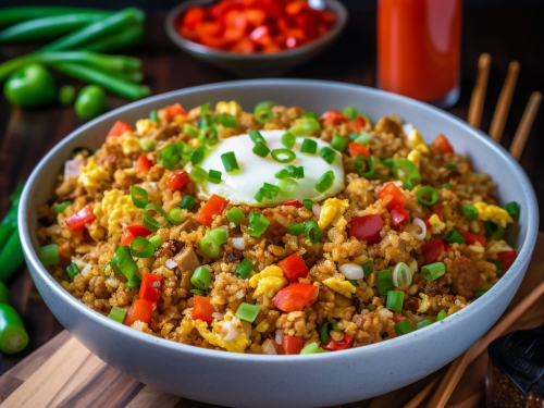 Vegetarian Low Carb Cauliflower Fried Rice Recipe