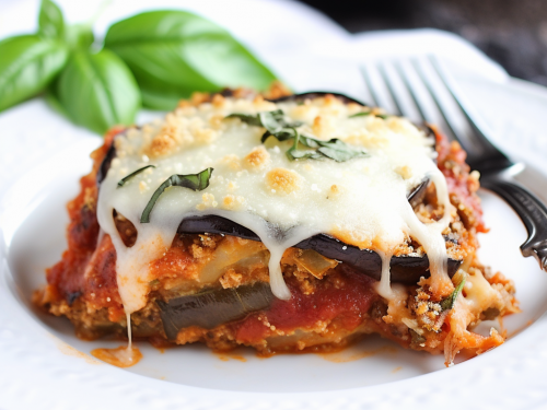 Vegetarian Low Carb Eggplant Parmesan Recipe