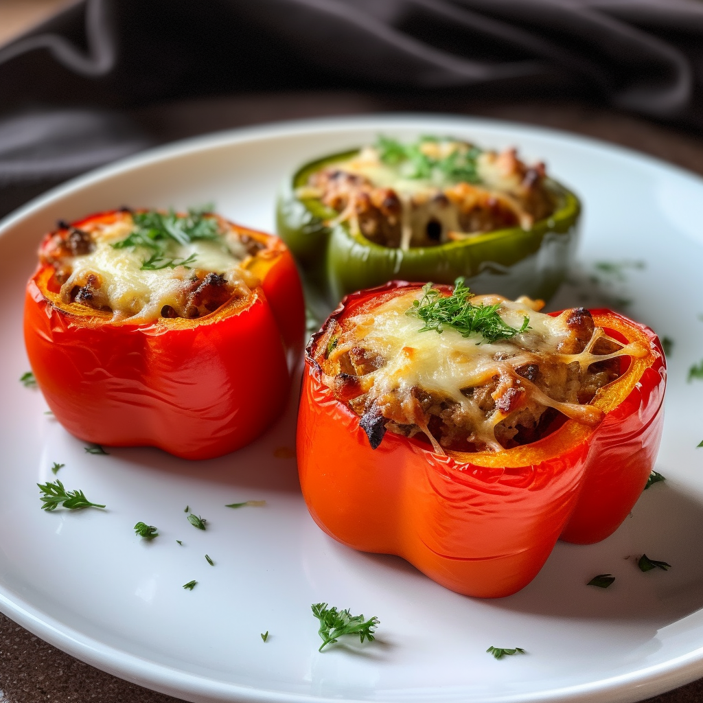 Vegetarian Low Carb Stuffed Bell Peppers Recipe