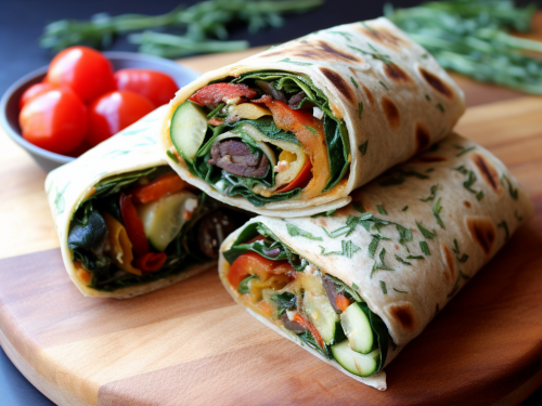 Vegetarian Mediterranean Veggie Wrap Recipe