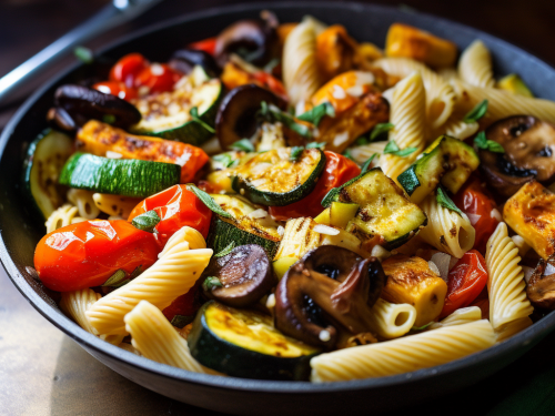 Vegetarian Roasted Vegetable Pasta Recipe