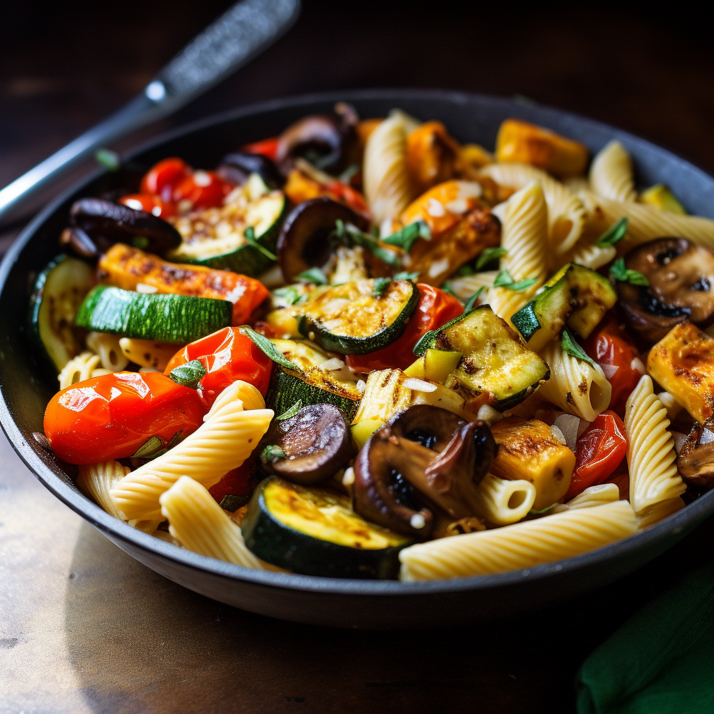 Vegetarian Roasted Vegetable Pasta Recipe