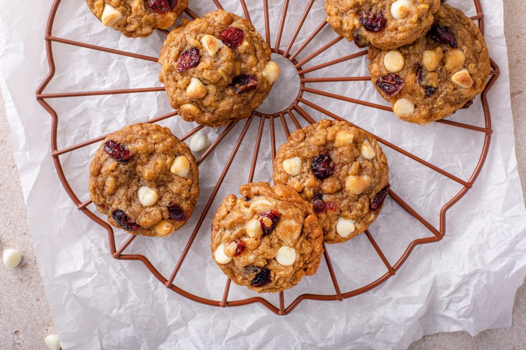 Cranberry White Chocolate Oatmeal Cookies