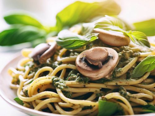 Mushroom and Sage Pesto Pasta