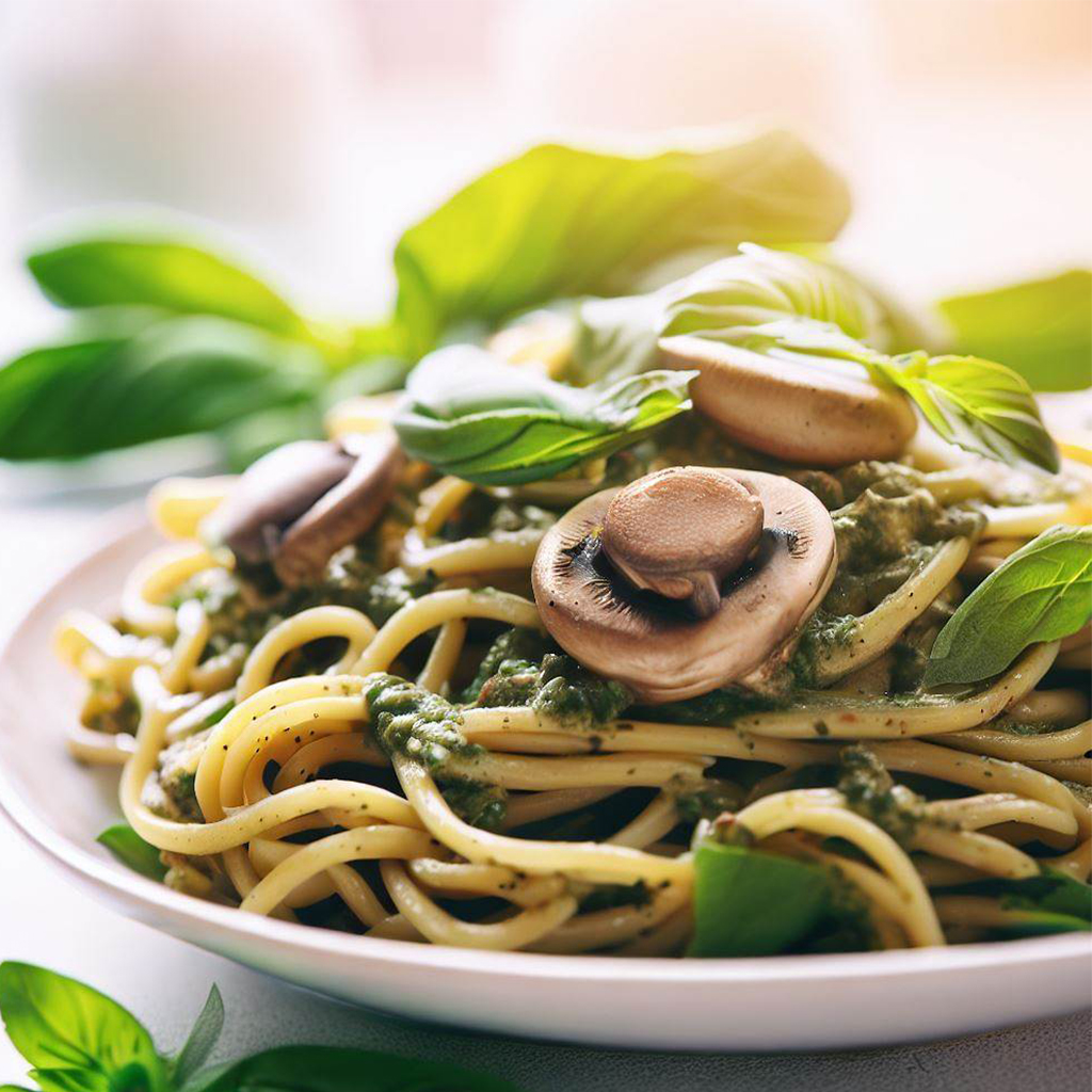 Mushroom and Sage Pesto Pasta