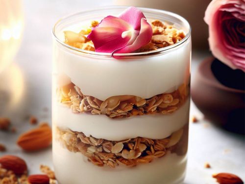 Rose Water and Honey Yogurt Parfait