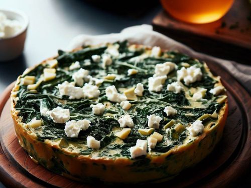 Spinach and Feta Crustless Quiche