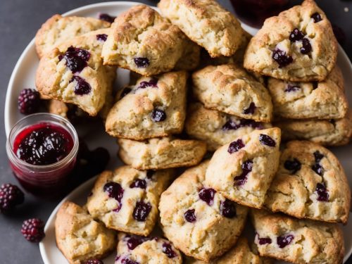 Apple Scones with Blackberry Compote