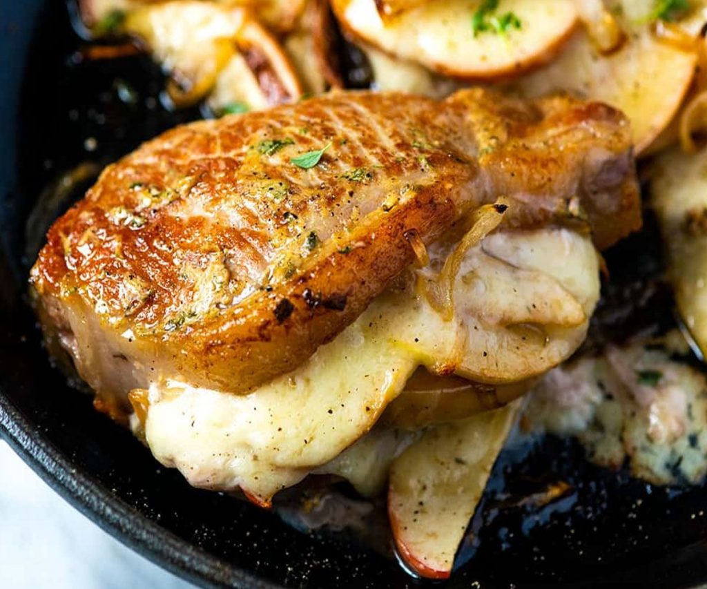 Apple Stuffed Pork Chops