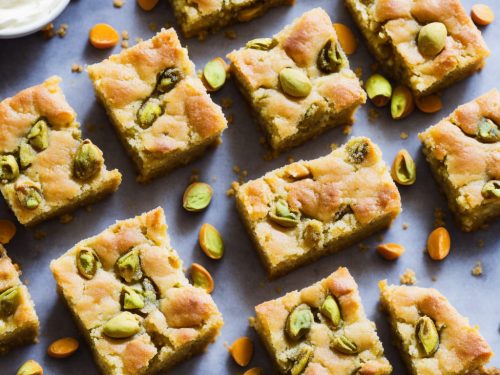 Apricot & Pistachio Frangipane Blondies