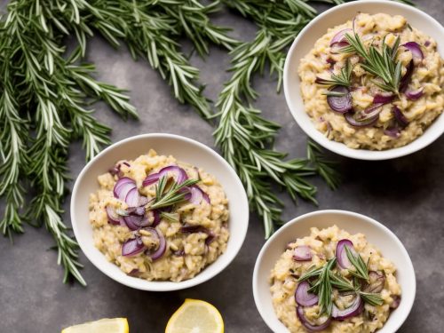 Artichoke, red onion & rosemary risotto