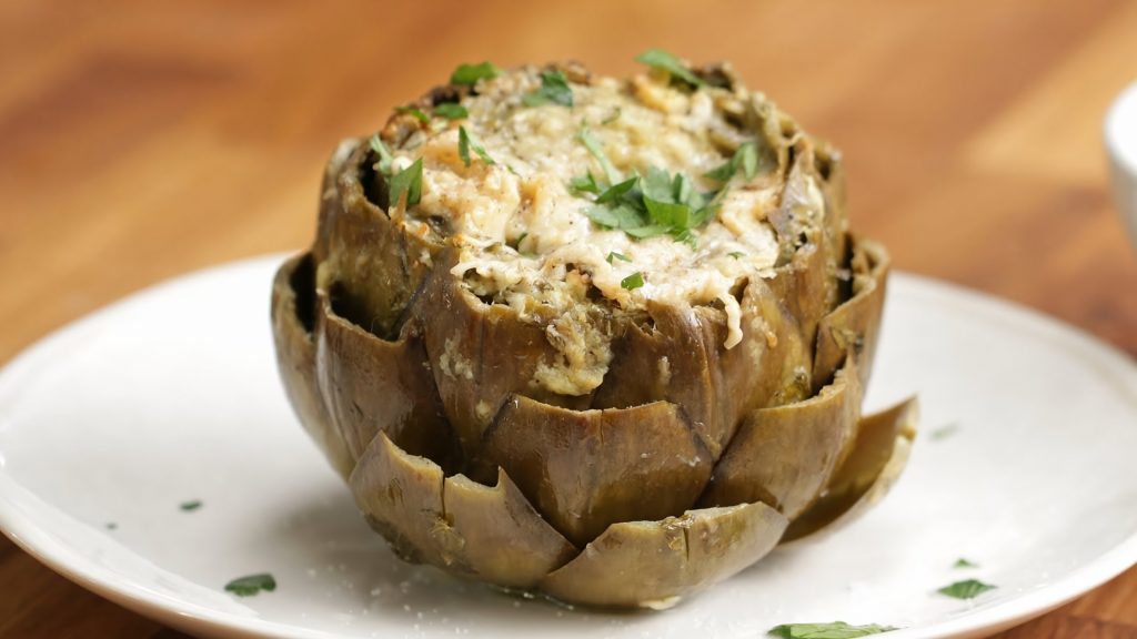 Artichokes with Parmesan Butter Sauce