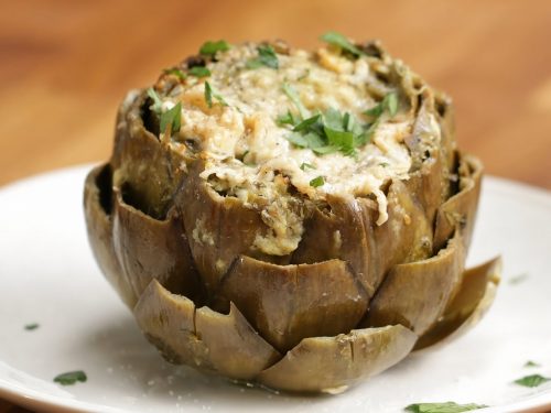 Artichokes with Parmesan Butter Sauce