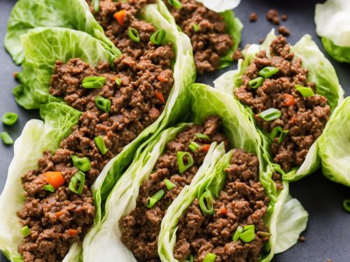 Asian-Style Ground Beef Cabbage Wraps