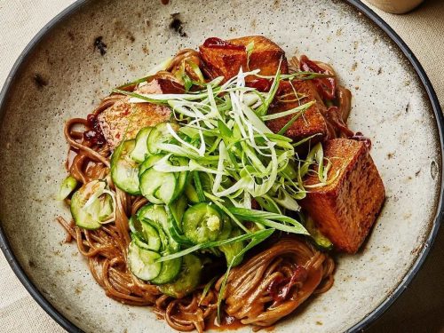 Asian-style Tofu & Cucumber Noodles Recipe