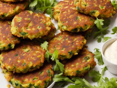 Asparagus & Courgette Fritters with Fresh Tomato & Ginger Chutney