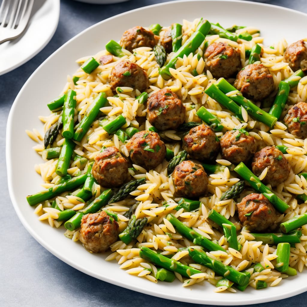 Asparagus & Meatball Orzo