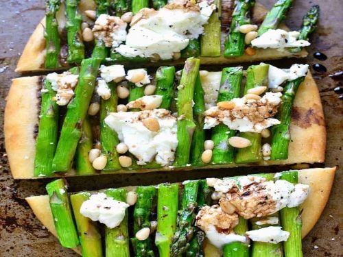 Asparagus, Pea & Ricotta Flatbreads