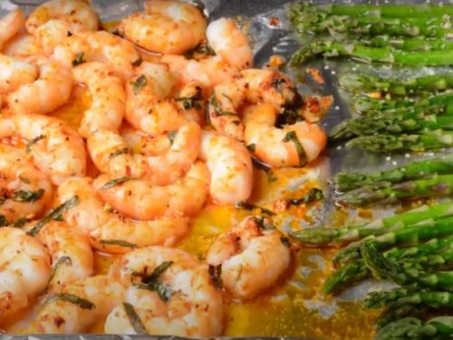 Asparagus with Spiced Butter & Brown Shrimp