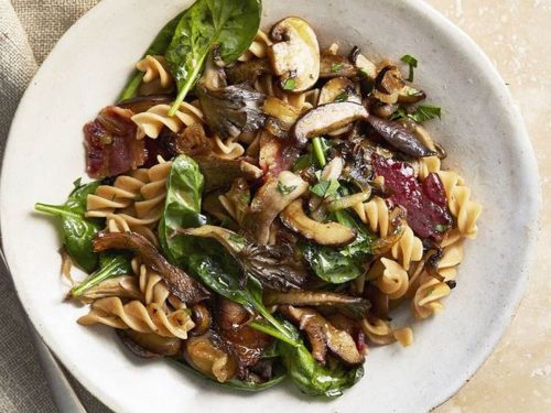 Aubergine, Chilli & Bacon Pasta