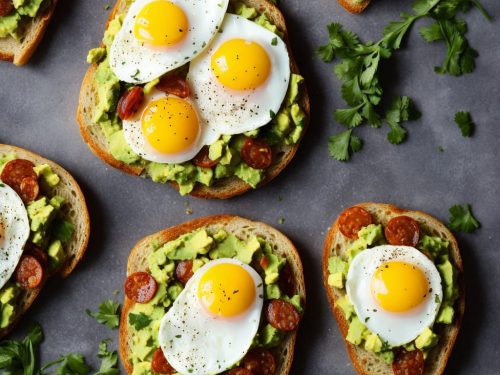 Avocado on Toast with Chorizo & Fried Eggs