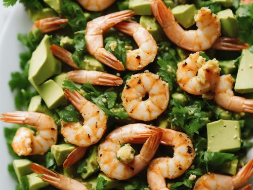 Avocado Prawns in Wasabi Dressing