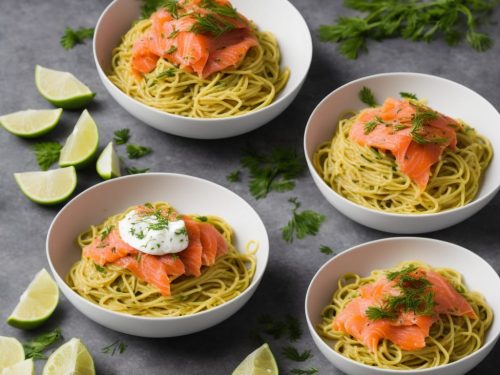 Avocado & Smoked Salmon Spelt Spaghetti