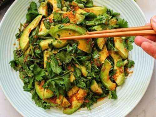 Avocado with Tamari & Ginger Dressing