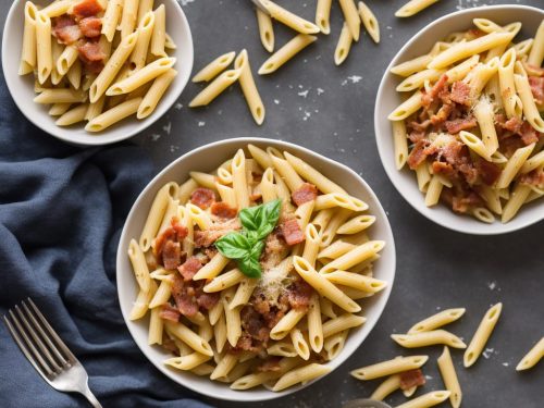 Bacon and Parmesan Penne Pasta Recipe