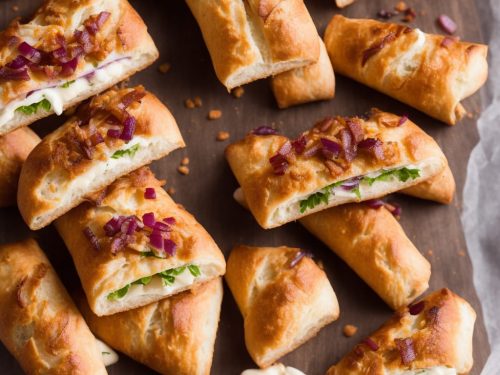 Bacon, Brie and Red Onion Baguettes