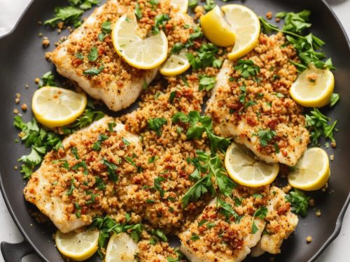 Baked Cod with Chorizo Crumb & Lemon Aioli