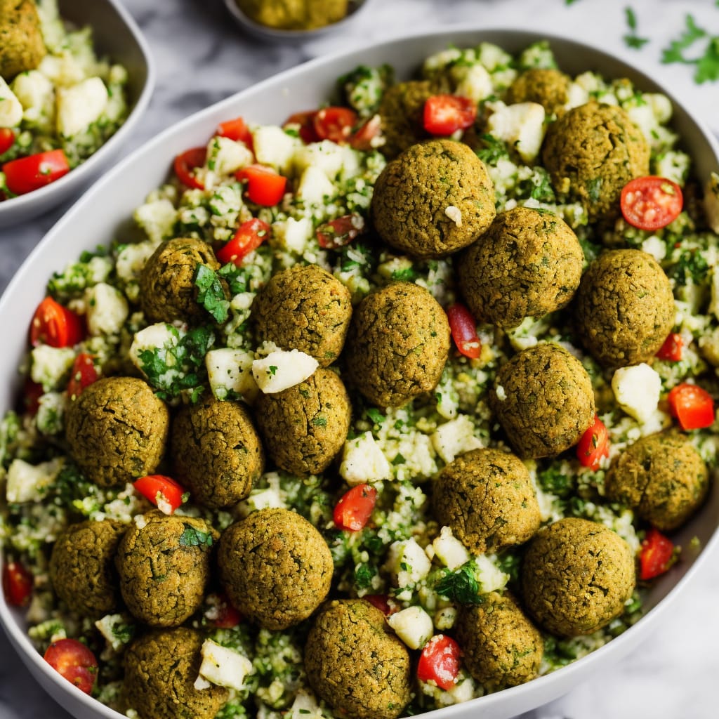 Baked Falafel & Cauliflower Tabbouleh