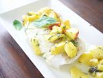 Baked Fish with Mint & Mango Relish